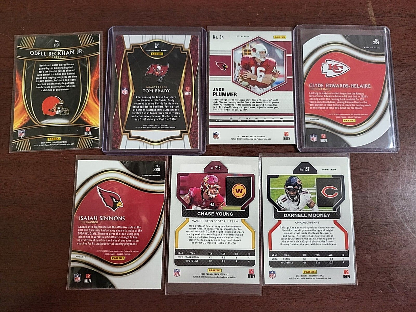 NFL Football Trading Card Lot of 7 Panini Don Russ *sleeved - see description
