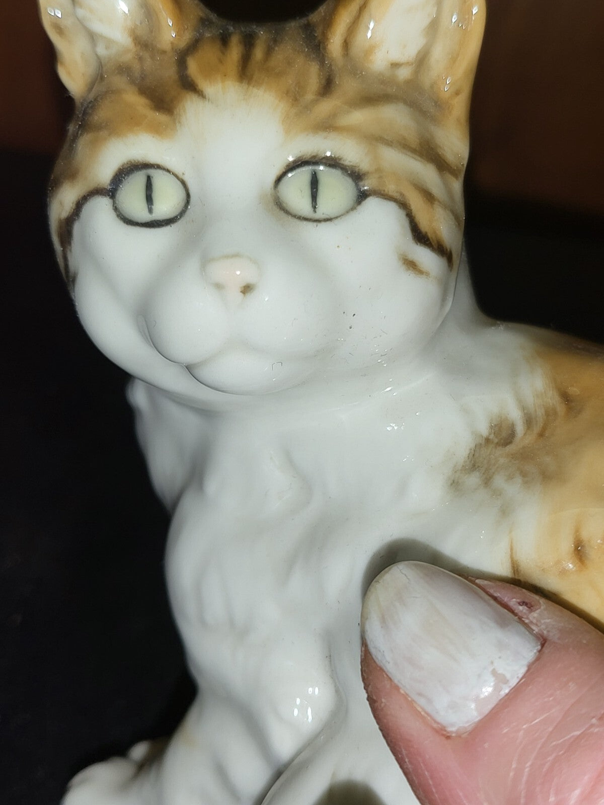 Figurine Ceramic Cat 4.5" Brown Kitty Hutschenreuther Kunstabteilung Selb C3006