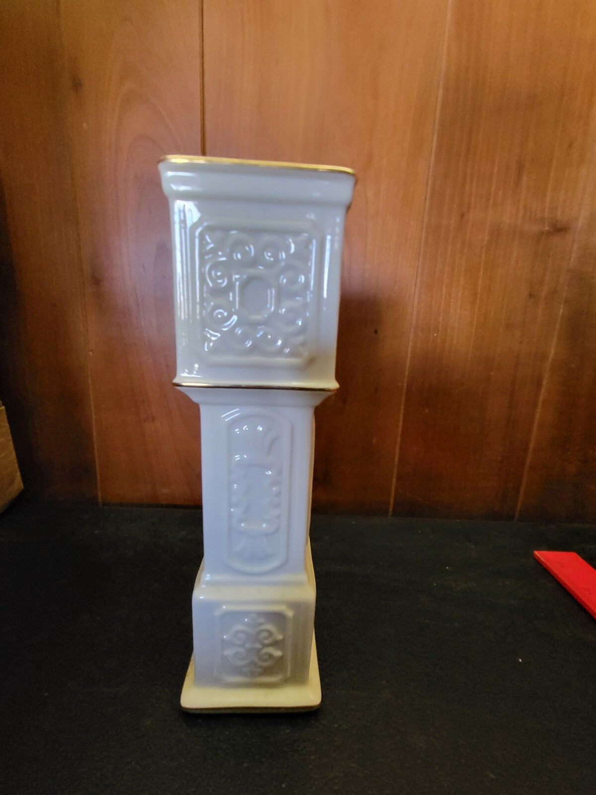 Figurine Lenox Grandfather Clock White 8.5"H Quartz Roman Numeral Face