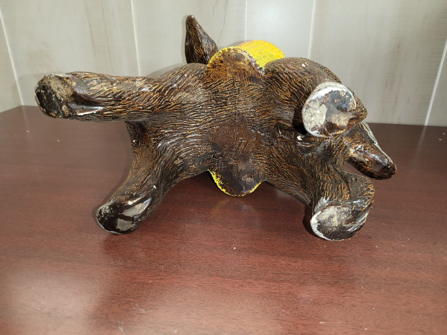 Vintage Chalkware Donkey Burro Money Bank 12"H MEXICO No Way to Remove Coins