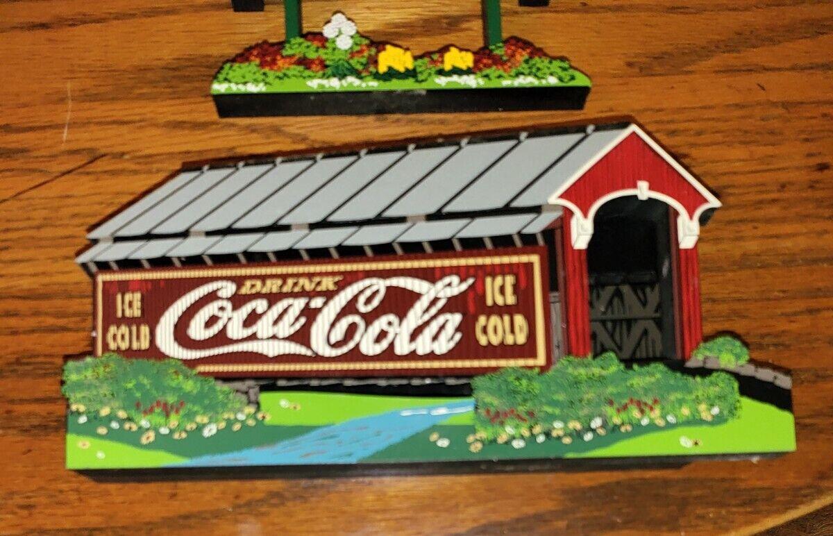 3 Shelia's Wood Block Decor Coca-Cola COK05 1995 COK04 1998 COK13 1999