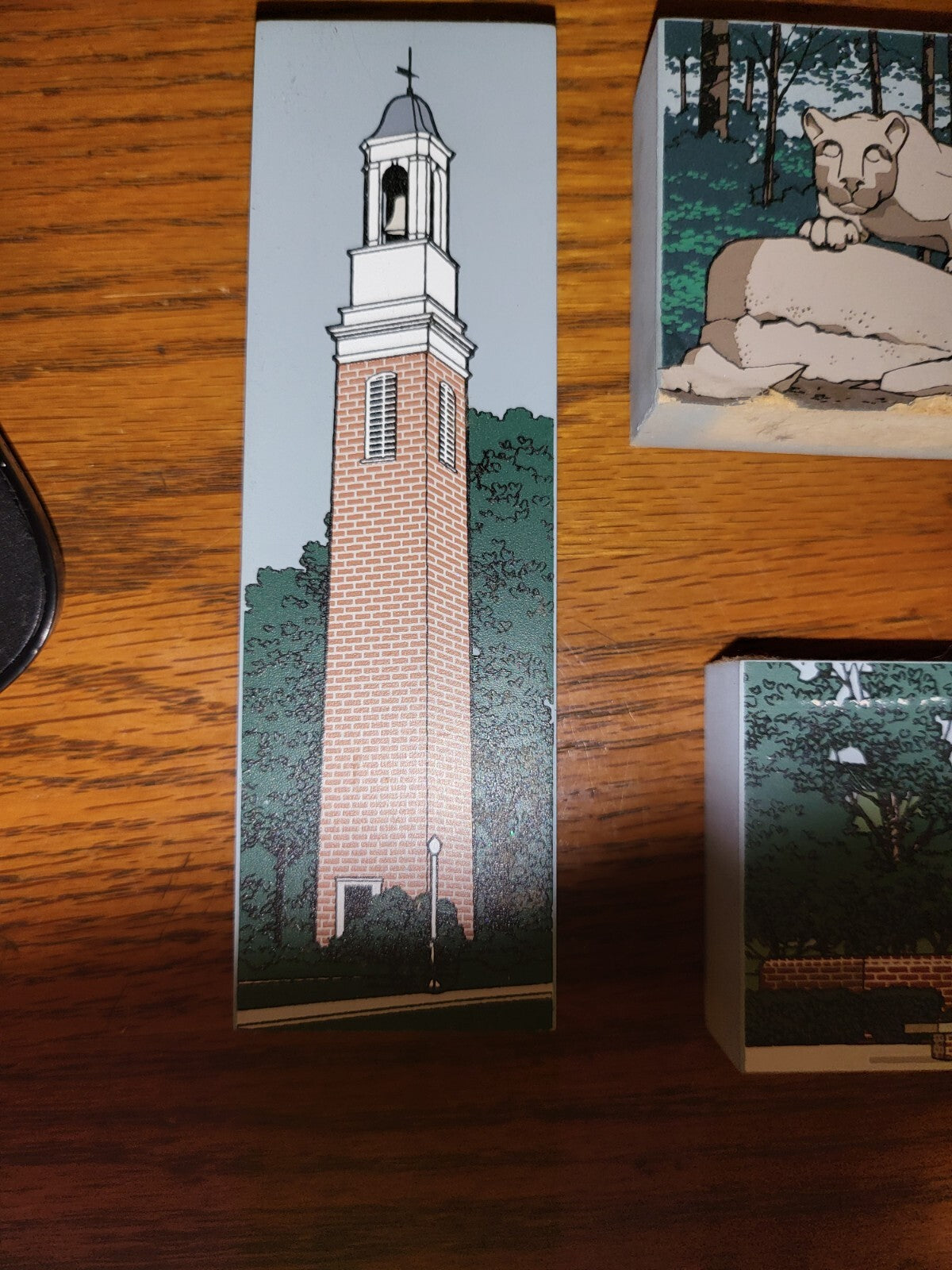 4 Wood Block Decor Miami Univ Nittany Beta Bells Slant Walk