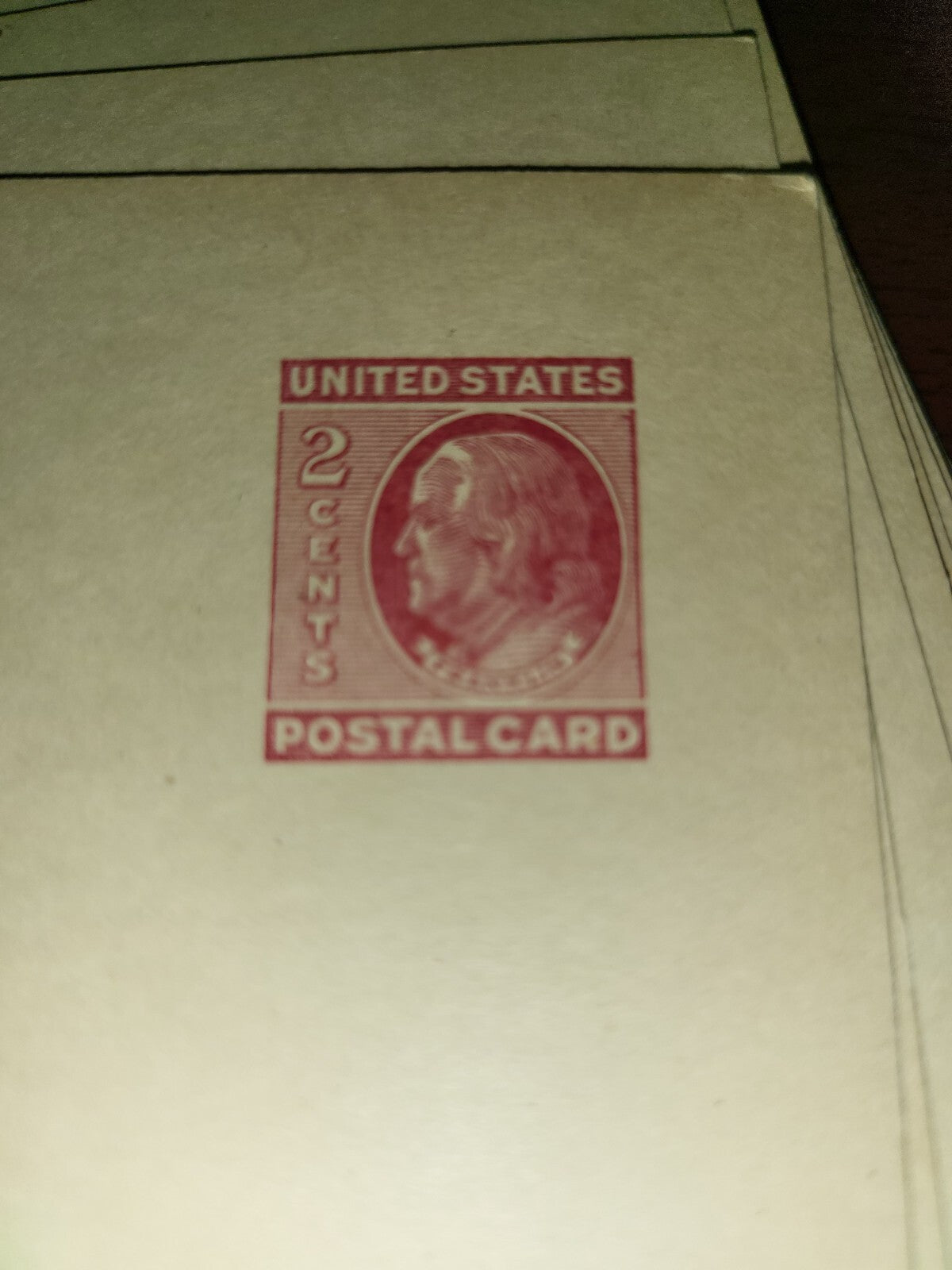14 count 2 Cent Red Print Benjamin Franklin Stamp Postcards 1950s NOS #133
