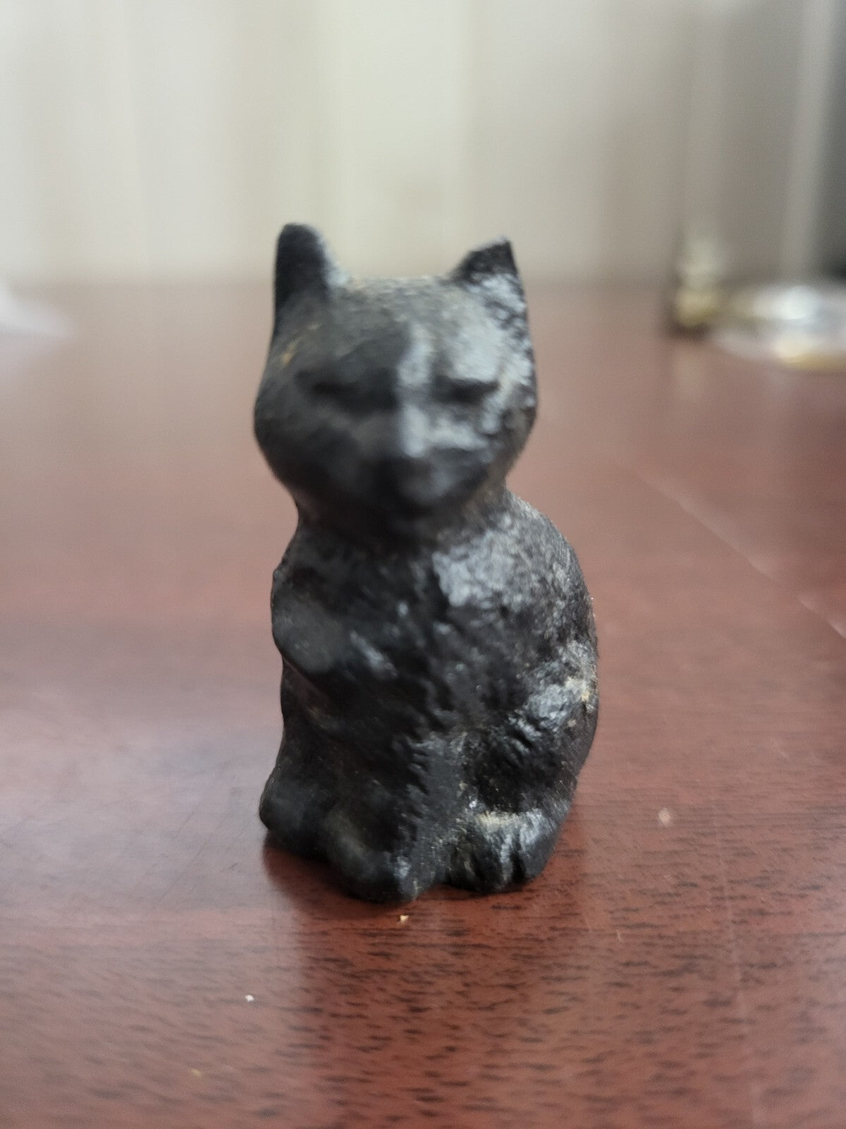 Vintage Lead Cat Black Figurine ~2"H
