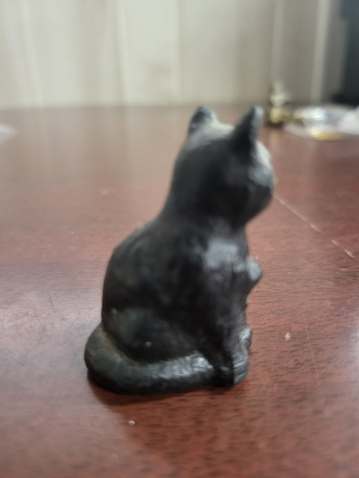 Vintage Lead Cat Black Figurine ~2"H