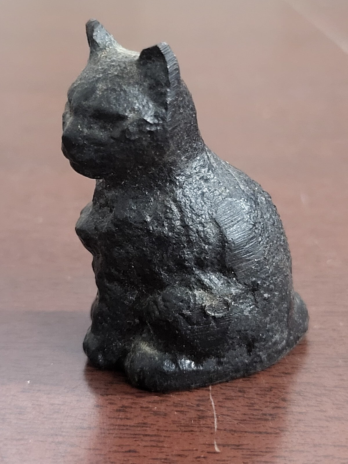 Vintage Lead Cat Black Figurine ~2"H