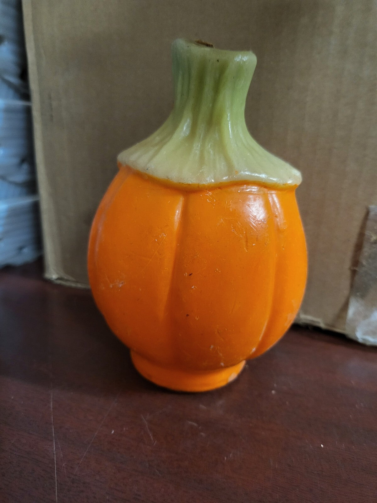 Vintage 1960s era Halloween Jack O Lantern Candle 6"H Gurley