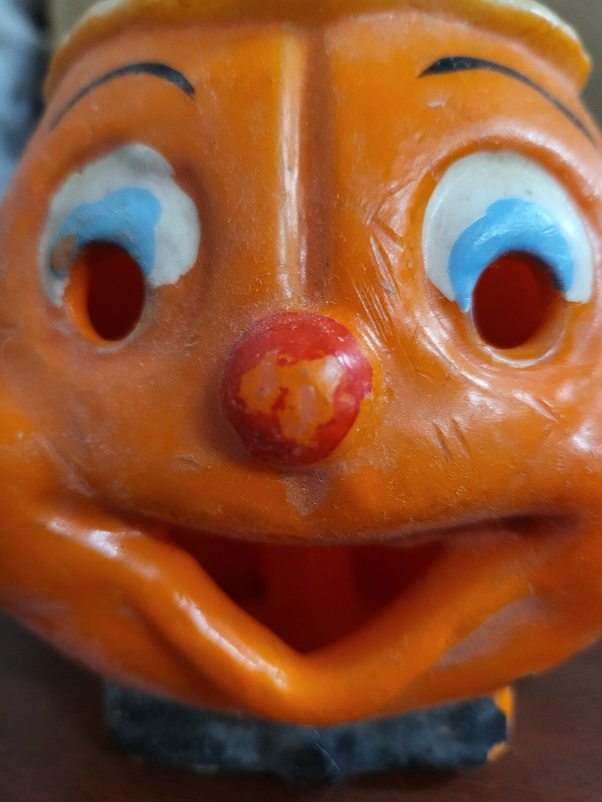 Vintage 1960s era Halloween Jack O Lantern Candle 6"H Gurley