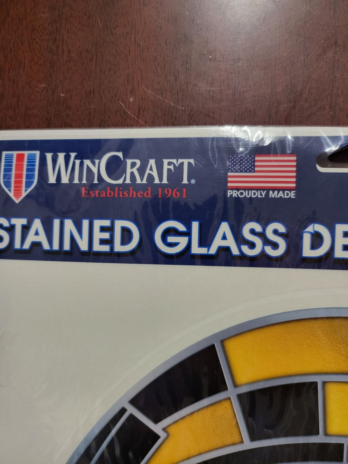 University of Michigan Stained Glass Decal 15 x 10.5" Removable Reusable All Sur
