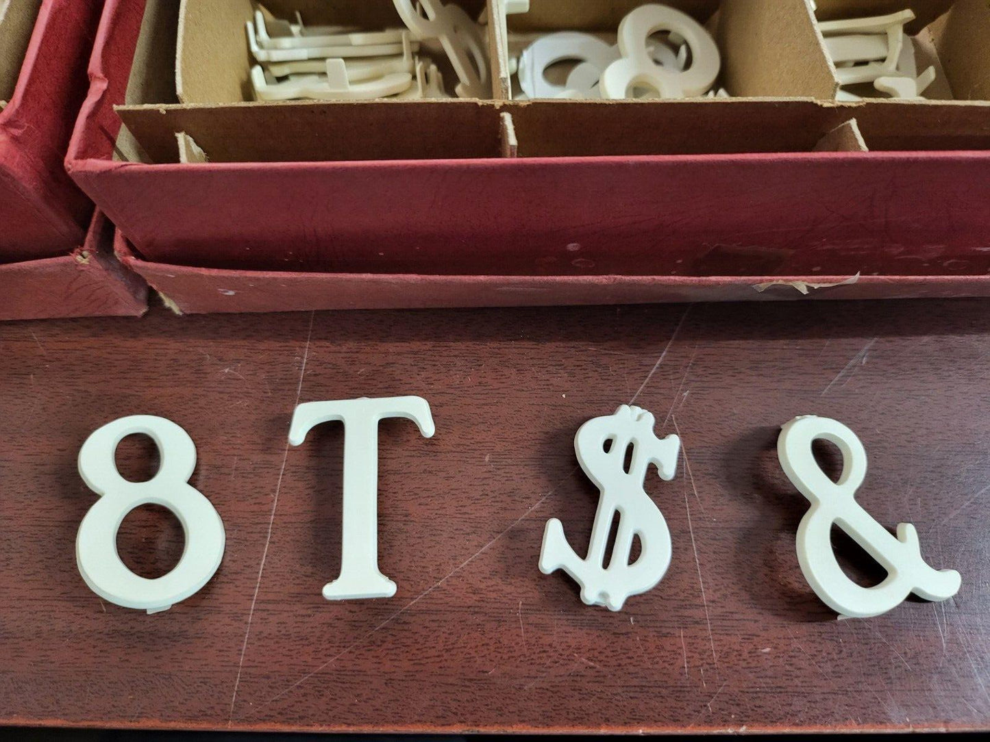 400 Sign Board Letters 1.75" White Letters Numbers Symbols Marquee Menu Will *