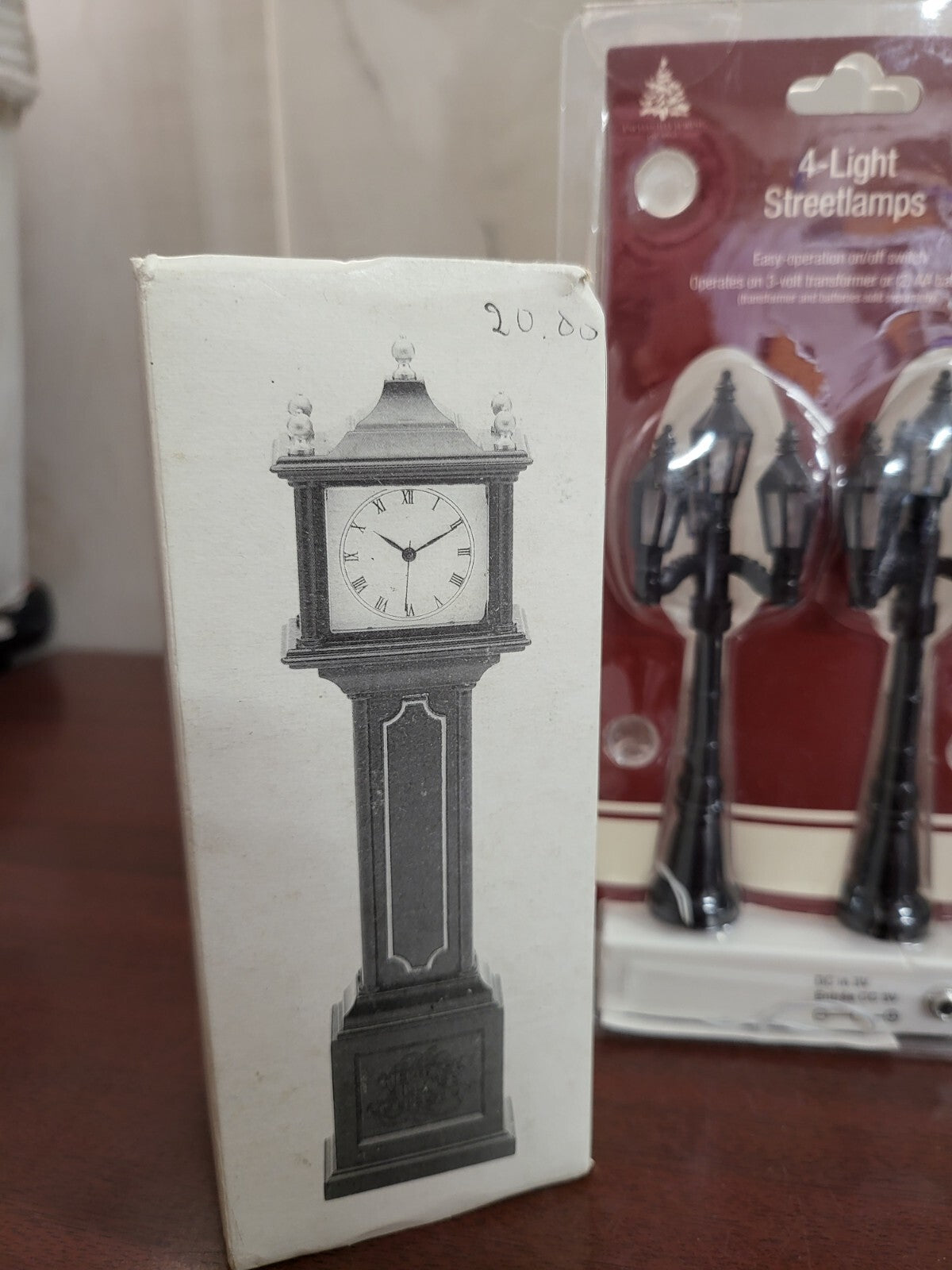 Miniature Lighted Electric Street Lights Gates Town Clock 52591 Fence Lemax Dept