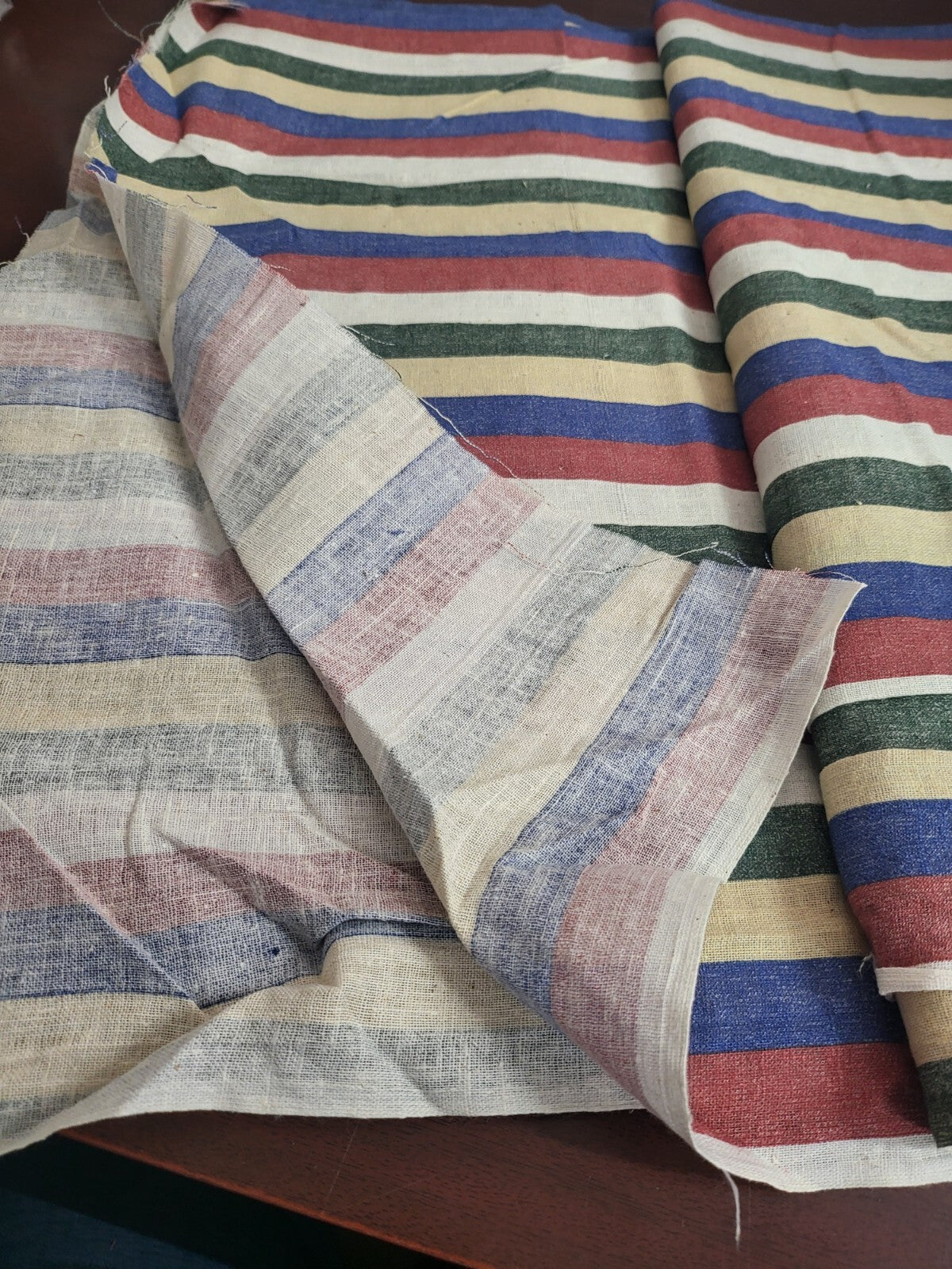 Fabric 40" x 72" Bold Color Stripe Linen* One Sided Print