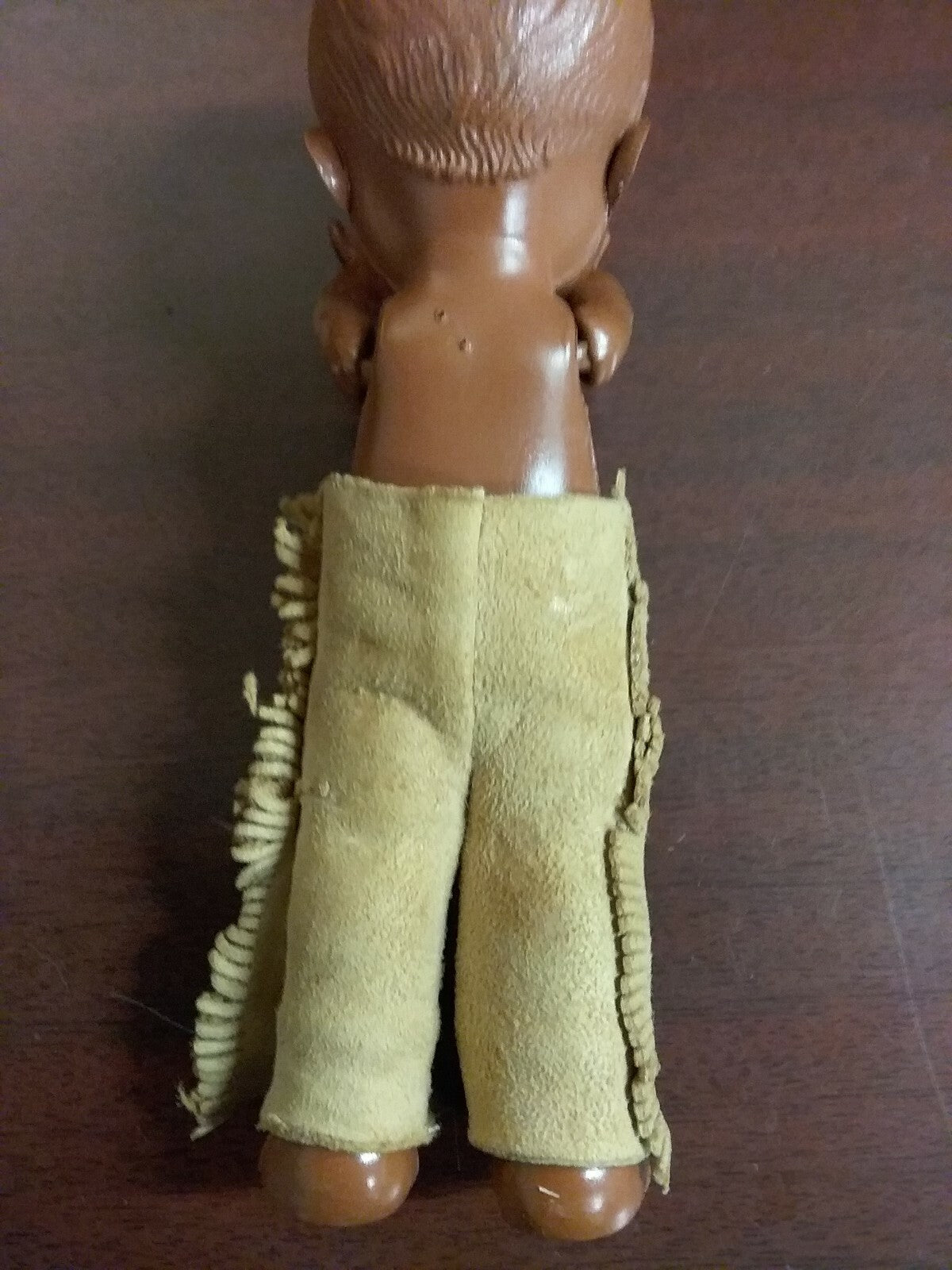 Vintage Ethnic Native American Doll Moveable Shoulders Leather Pants 6"H UNdated