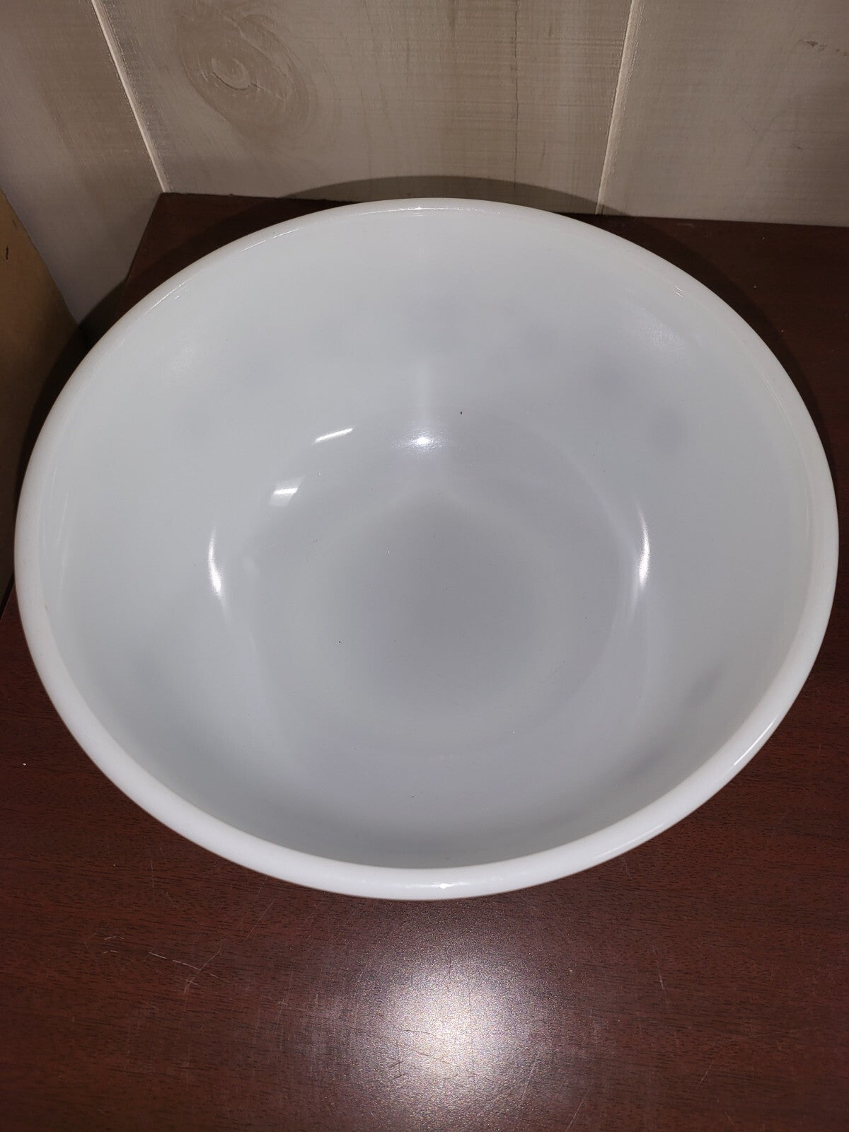 Pyrex Town & Country #403 Glass Mixing Bowl 9W x 4"H Brown on White #3081