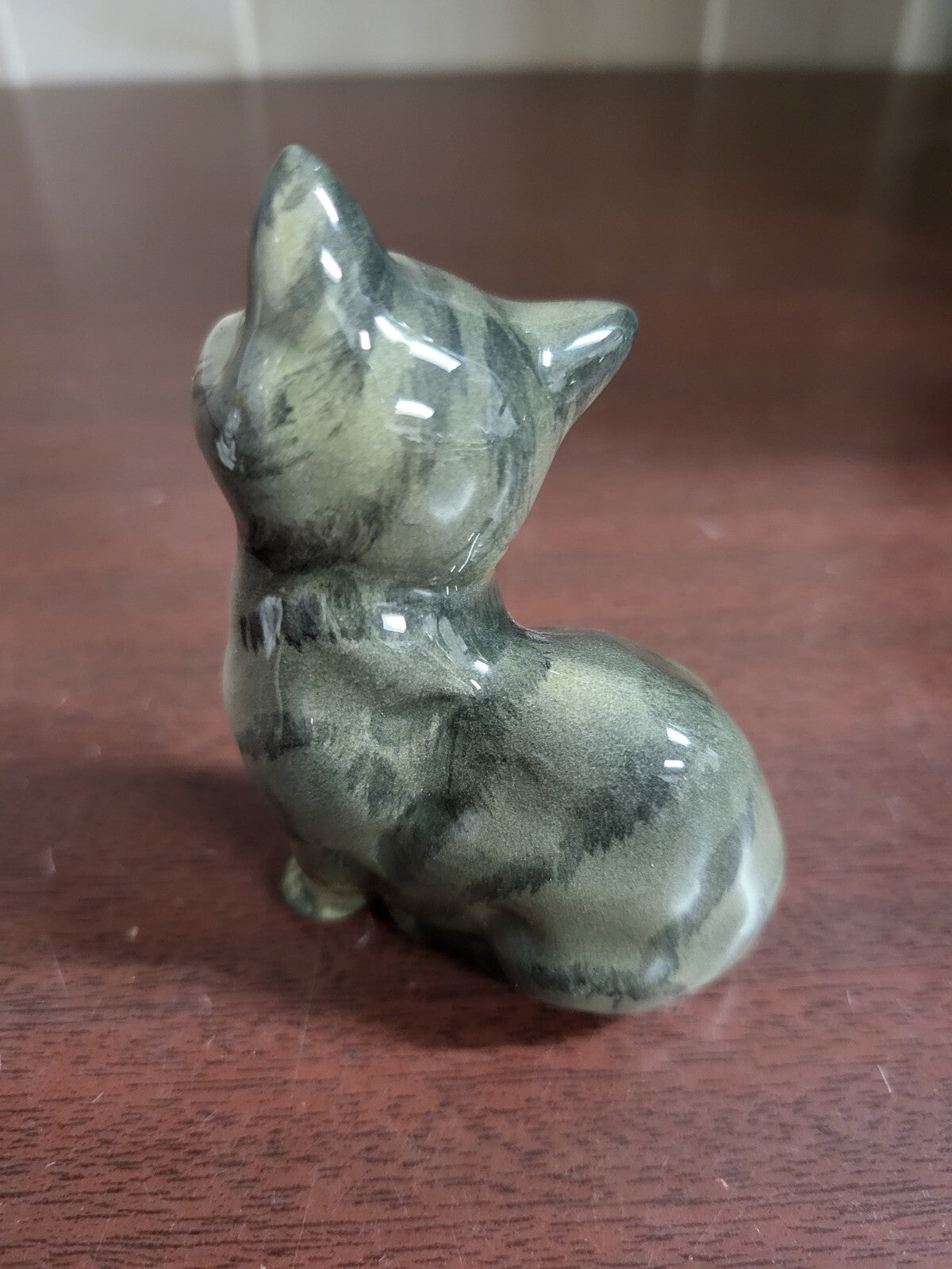 Beswick Cat Kitten Gray Tabby Figurine 3H x 2.5"W Porcelain