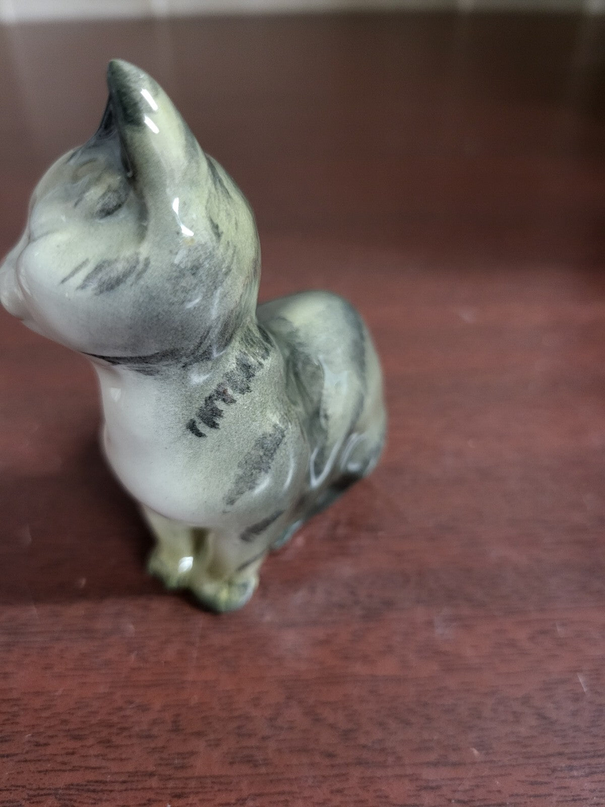 Beswick Cat Kitten Gray Tabby Figurine 3H x 2.5"W Porcelain