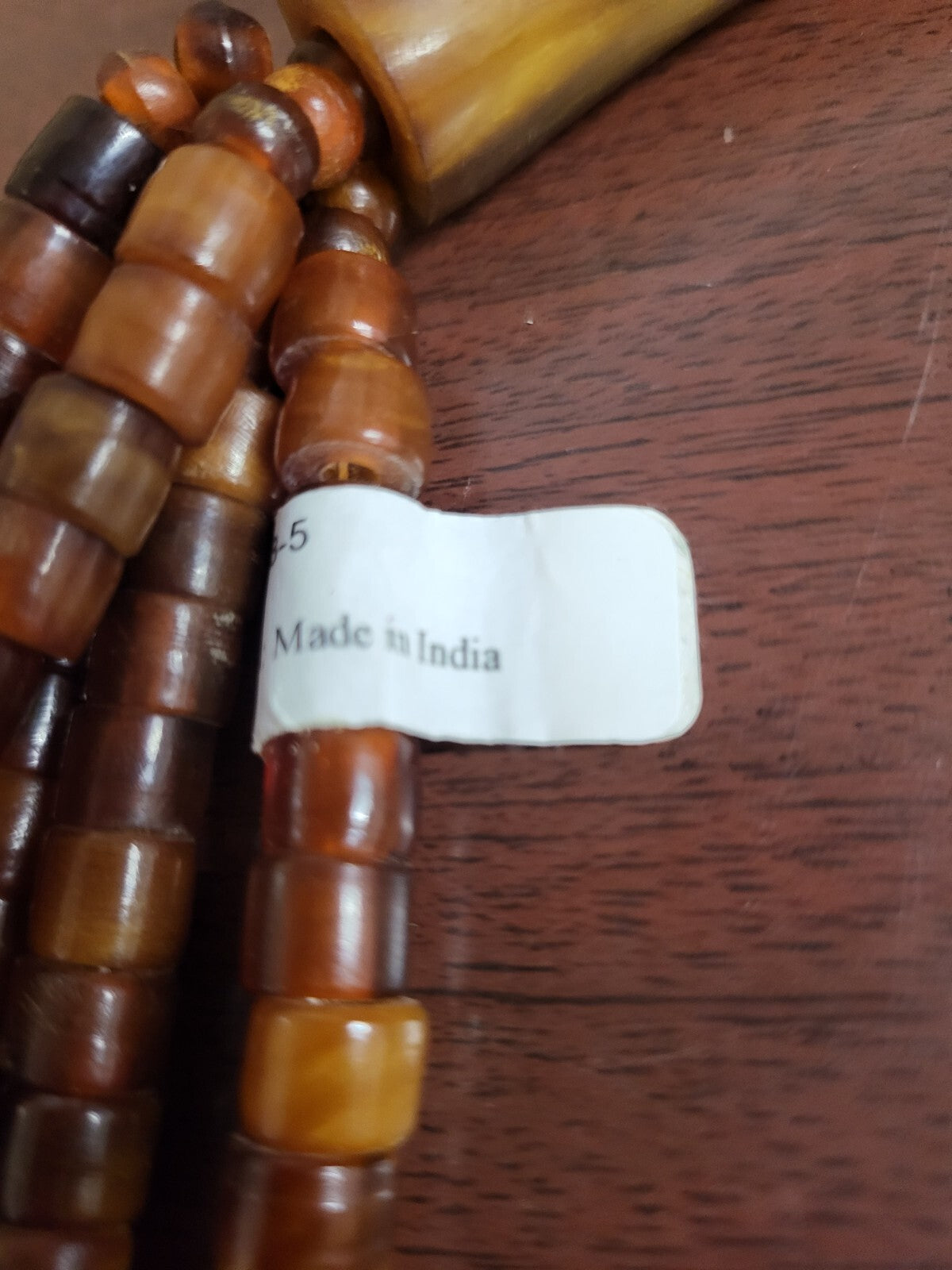 4 Strand Tiger's-Eye Bead Necklace Made in India 24" NWT #171
