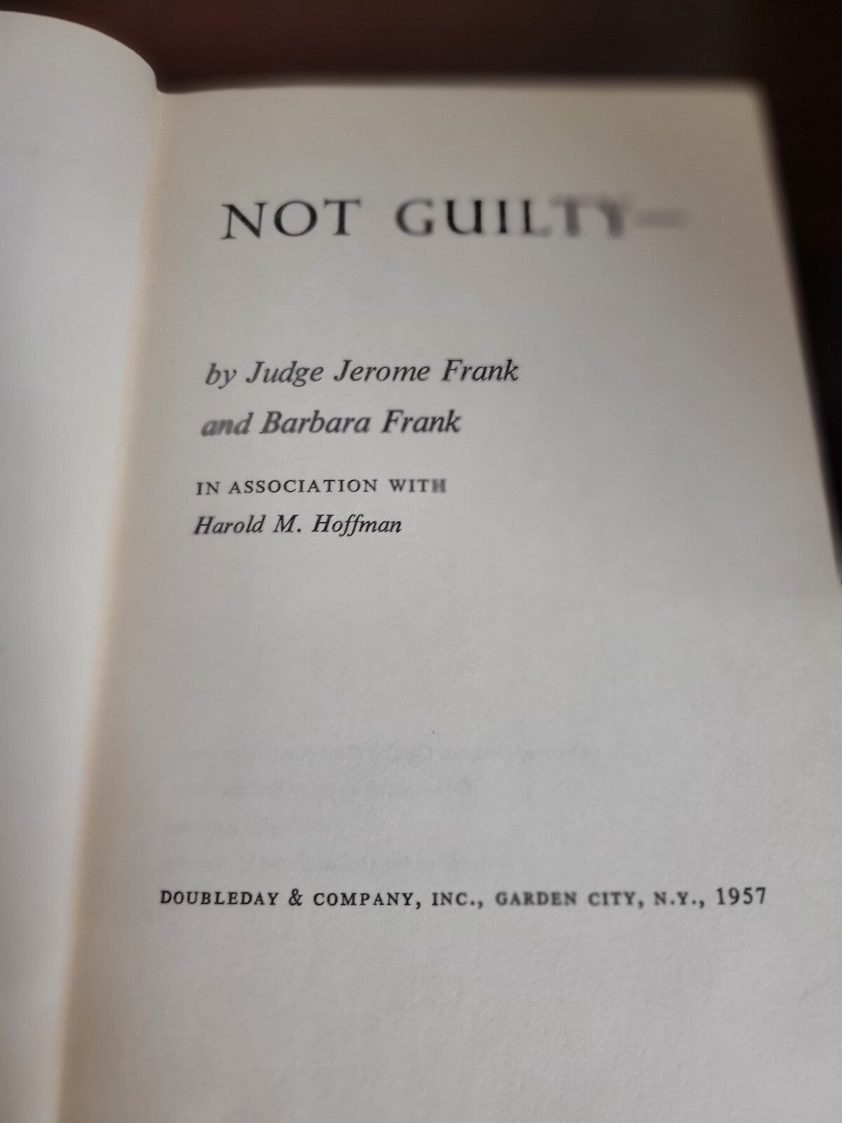 Book ~ Not Guilty 36 Cases...* by Judge Frank & Barbara Frank 1957 #2872