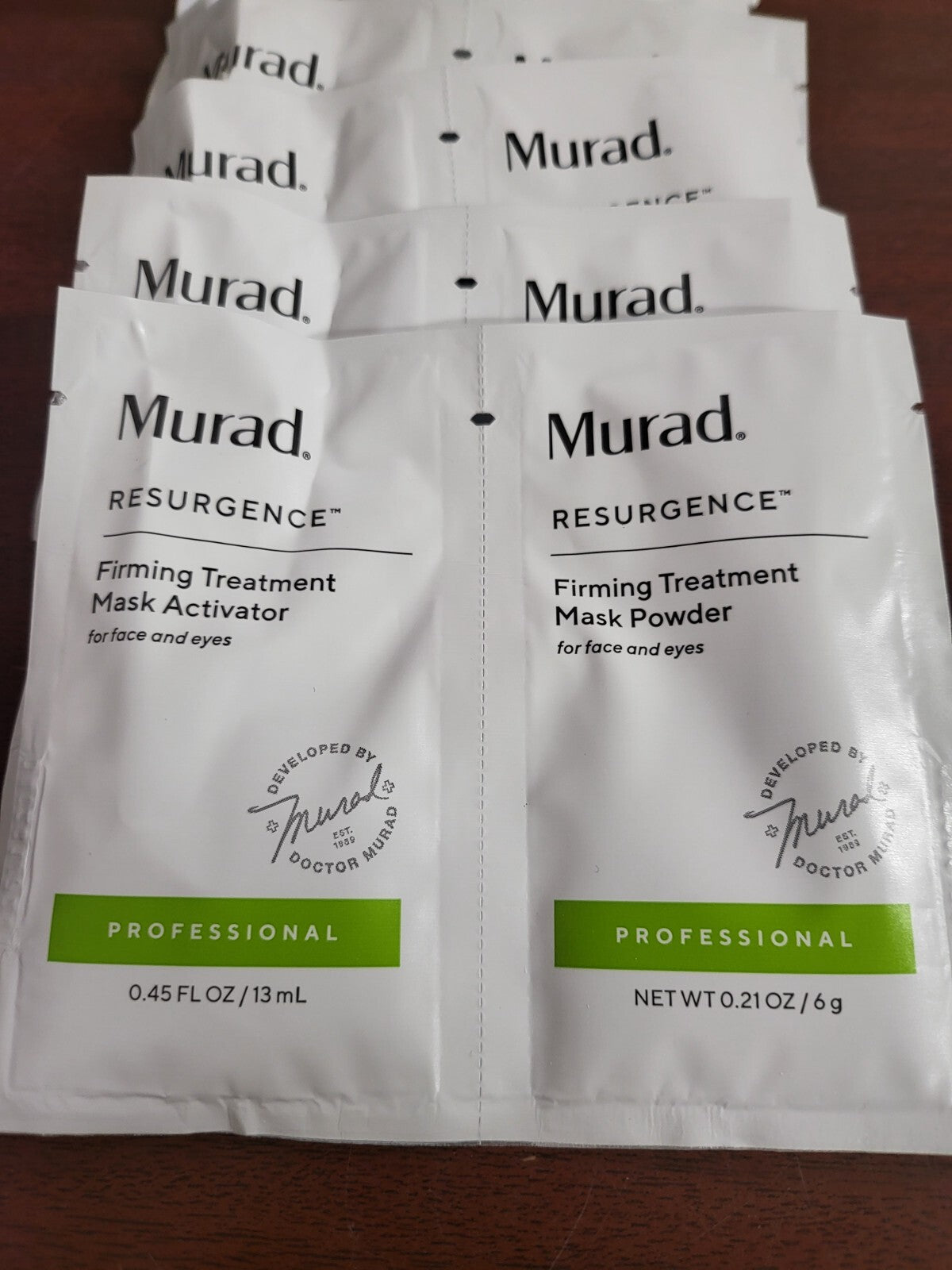 6 ct Murad Resurgence Firming Treatment Mask for Face & Eyes Professional Facial