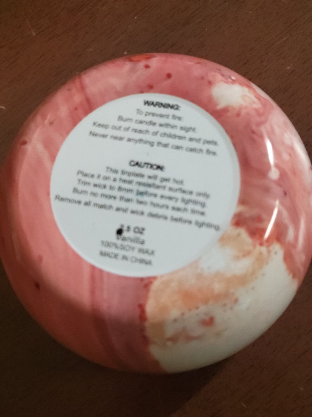 Scented Candle in Tin 2.5oz Vanilla Soy Wax 2.5 x 1.6"