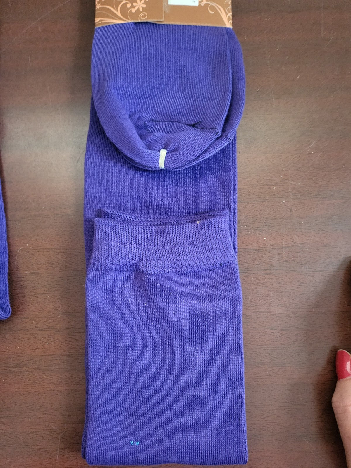 J Ann Over The Knee Socks Solid Purple Soft Feel NWT HiBaly