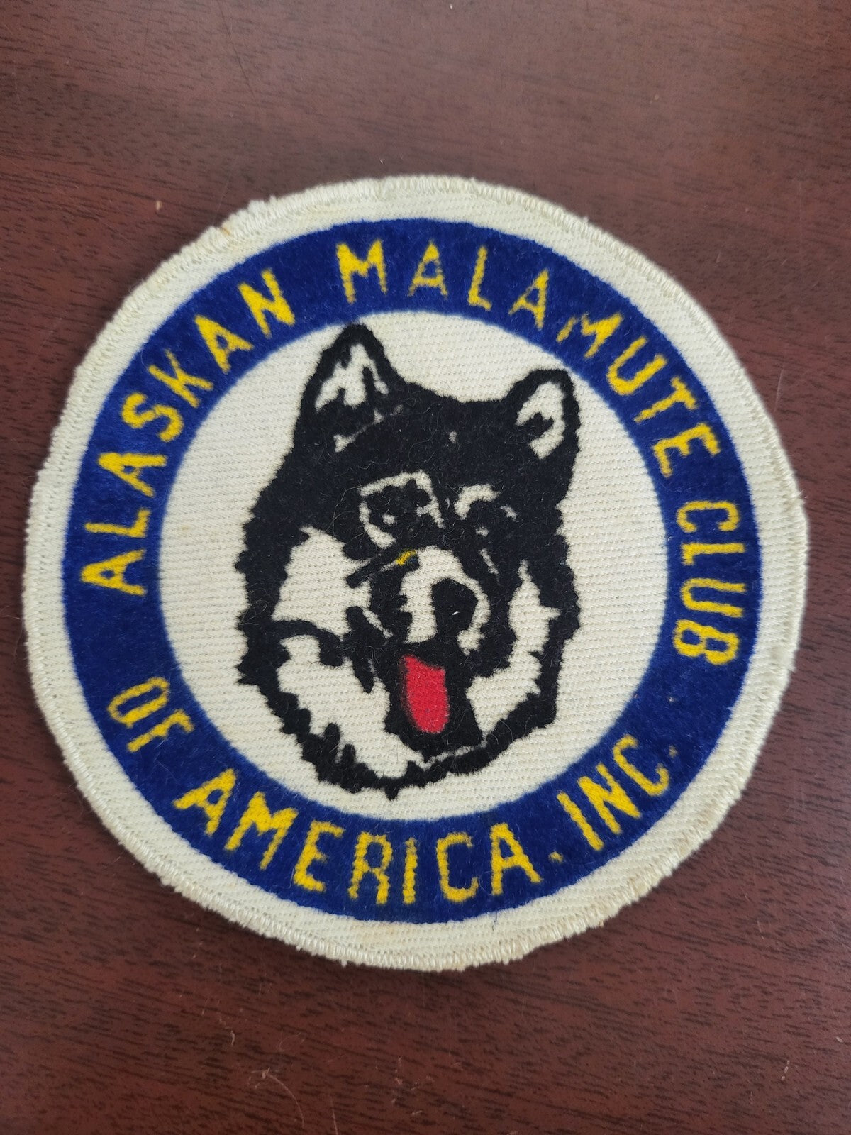 Alaskan Malamute Club of America Patch 3.75" Round Sew On Pre-Owned