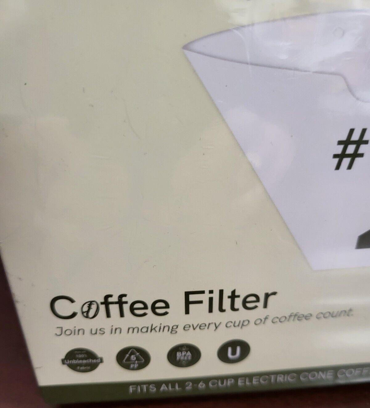 300 Coffee Filters #2 Cone Fits All 2 - 6 Cup Cone Coffee Makers SEALED FriC