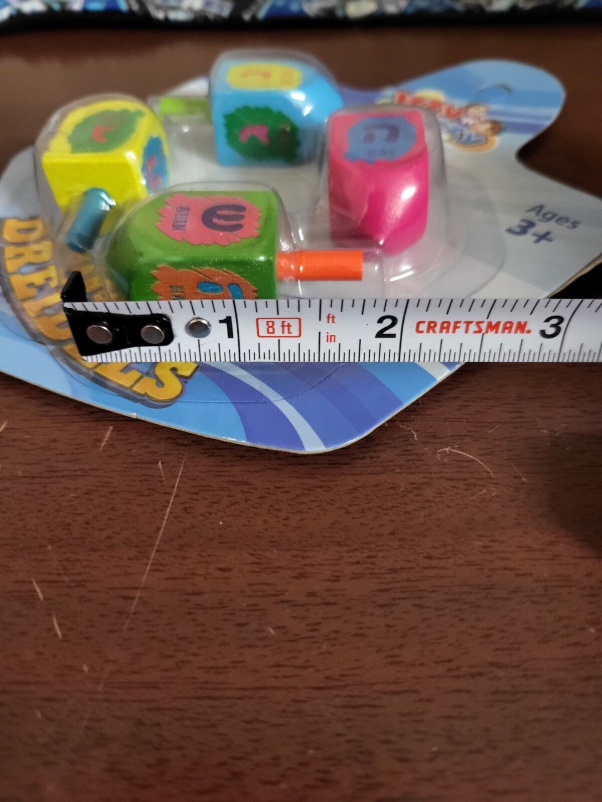 4 pack Chanukah Dreidels Medium Size Age 3+ Izzy 'n' Dizzy NIP