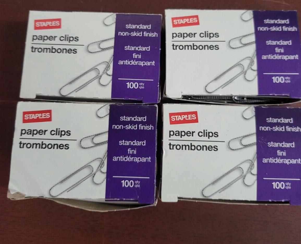 Standard Paper Clips 400 ct Non-Skid Finish Office Supply 1.25"