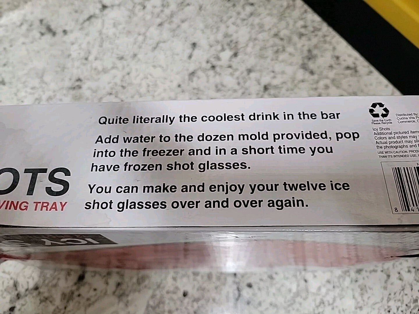 Ice Shot Glasses Ice Mold - 12 Ice Glasses and 1 Serving Tray