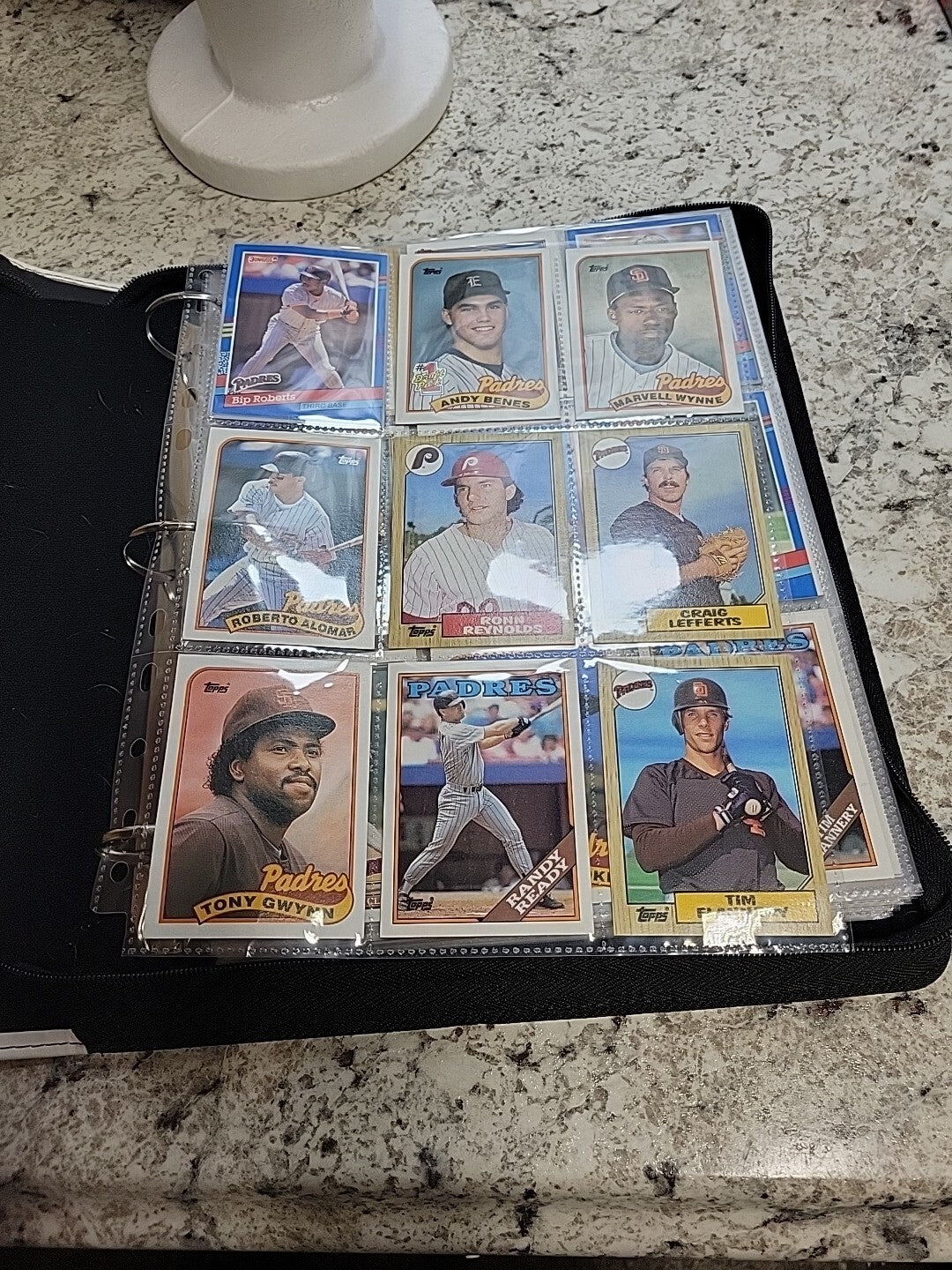 baseball card binder album Clear Full Of Old Baseball Cards