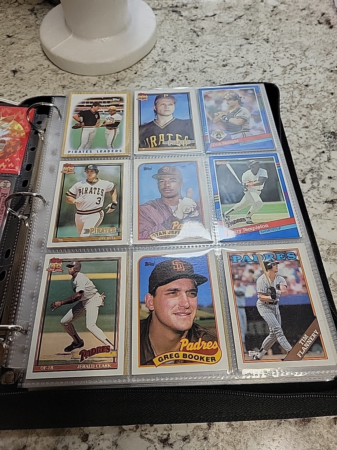 baseball card binder album Clear Full Of Old Baseball Cards