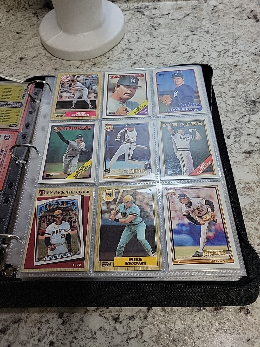 baseball card binder album Clear Full Of Old Baseball Cards