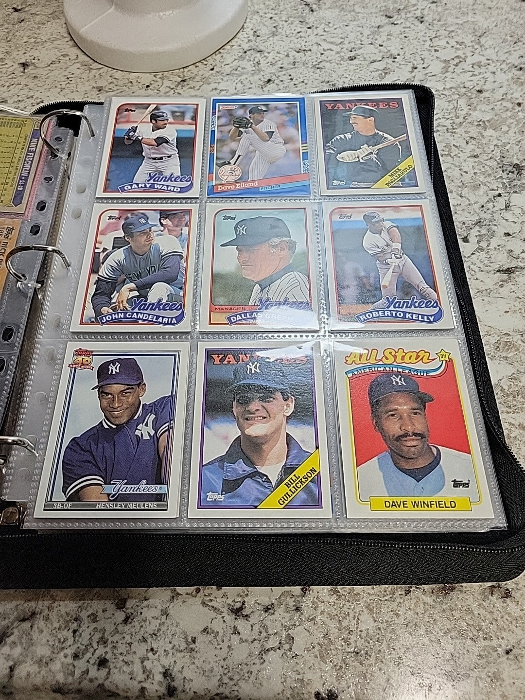 baseball card binder album Clear Full Of Old Baseball Cards