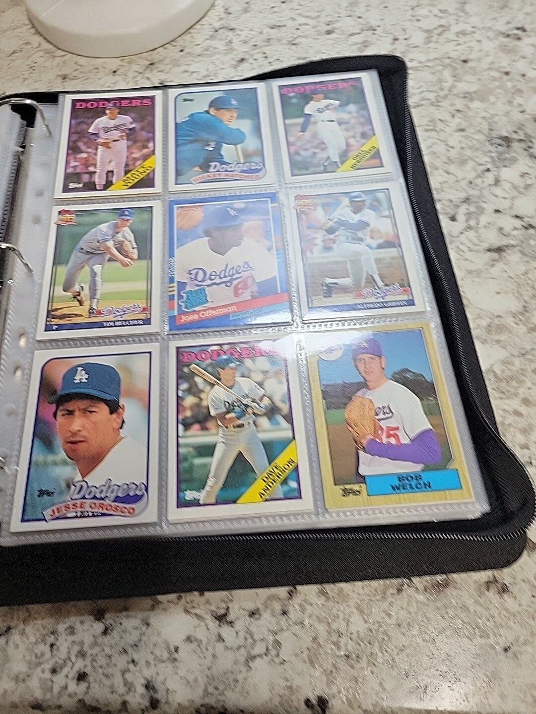 baseball card binder album Clear Full Of Old Baseball Cards