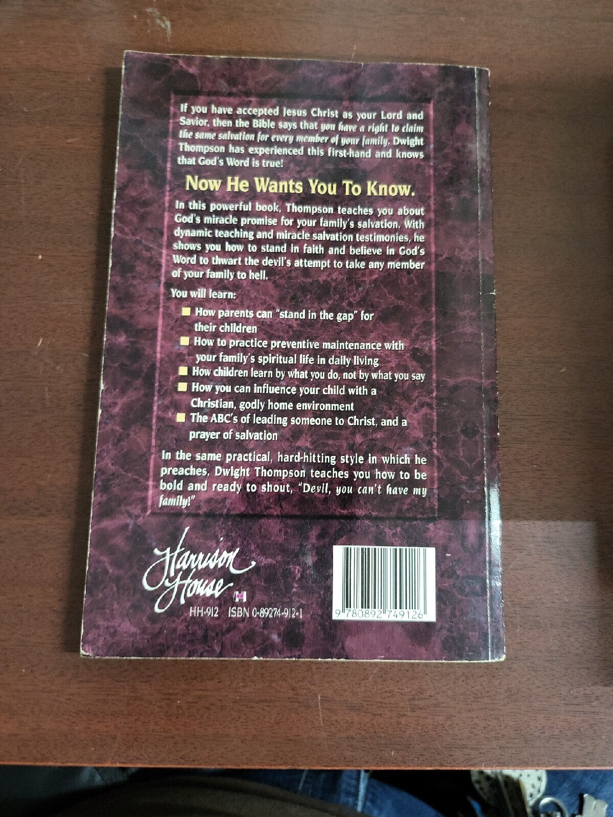 Book - Devil, You Can't Have My Family! by Dwight Thompson #2797