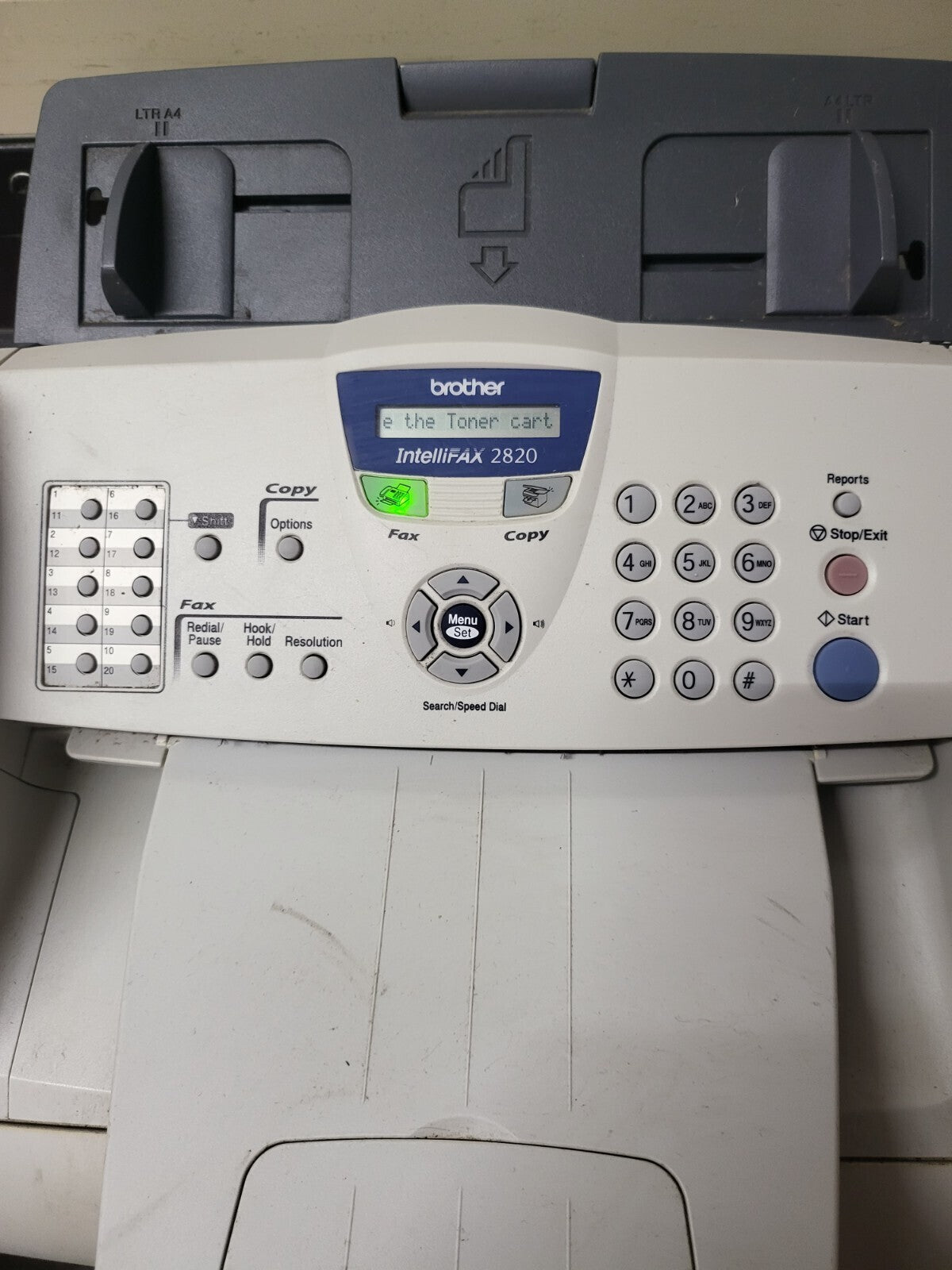 Brother IntelliFAX 2820 Fax Machine / Copier Works, but needs a toner