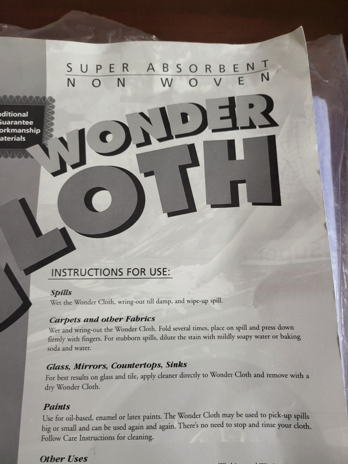 Wonder Cloth Super Absorbent Multipurpose Cleaning Rag Towel Auto Marine Mirror
