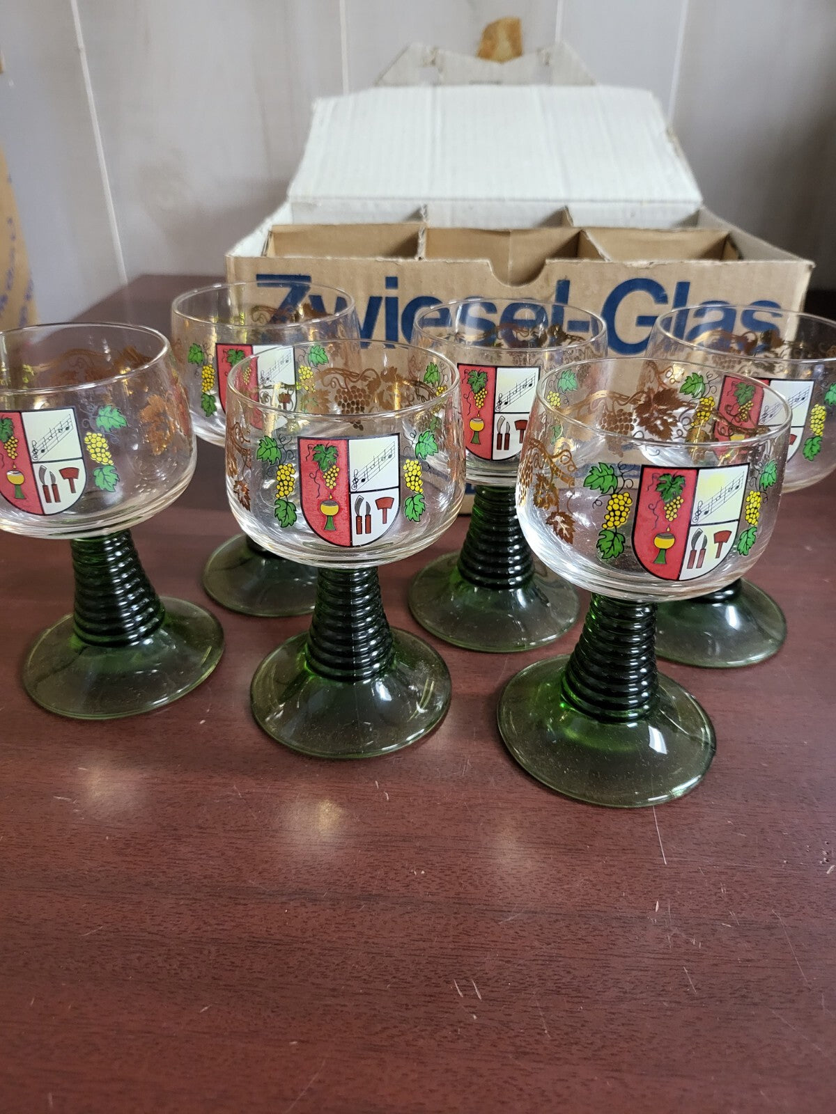 Zwiesel-Glas Wine Rummer Set of 6 Crystal Wine Glasses D-8372 4.5"H each #4180