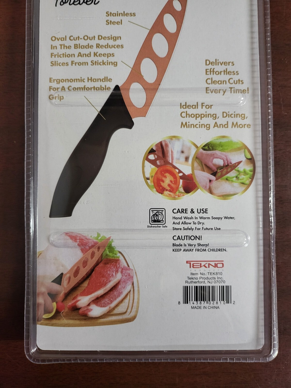 Copper Knife 2 pack 9" Stays Sharp Forever Stainless Steel Blade 5" Handle 4"