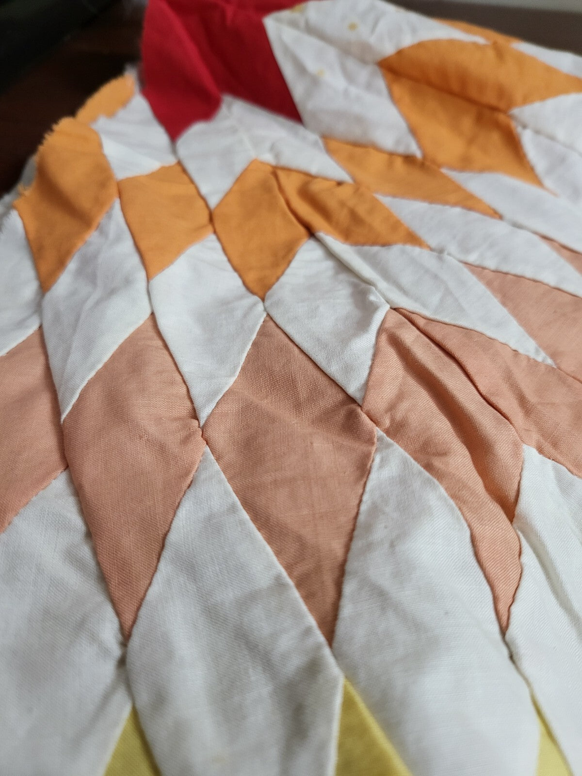 Quilting Fabric 1/2 of Texas Star 74" point to point Smooth Texture Part Quilt