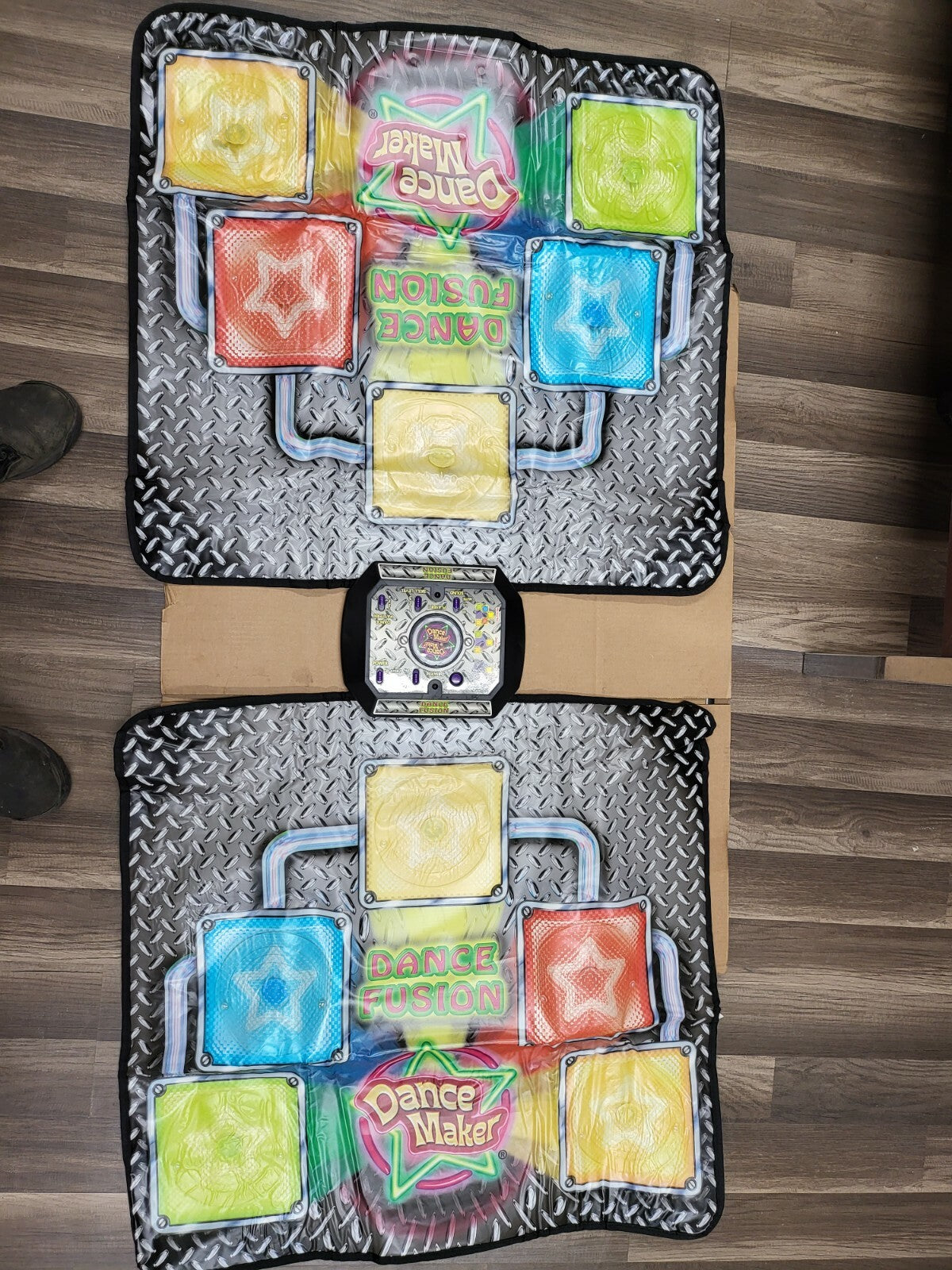 Dance Fusion Electronic Double Dance Mat Game 62x31" Lights / Disco Ball BNI