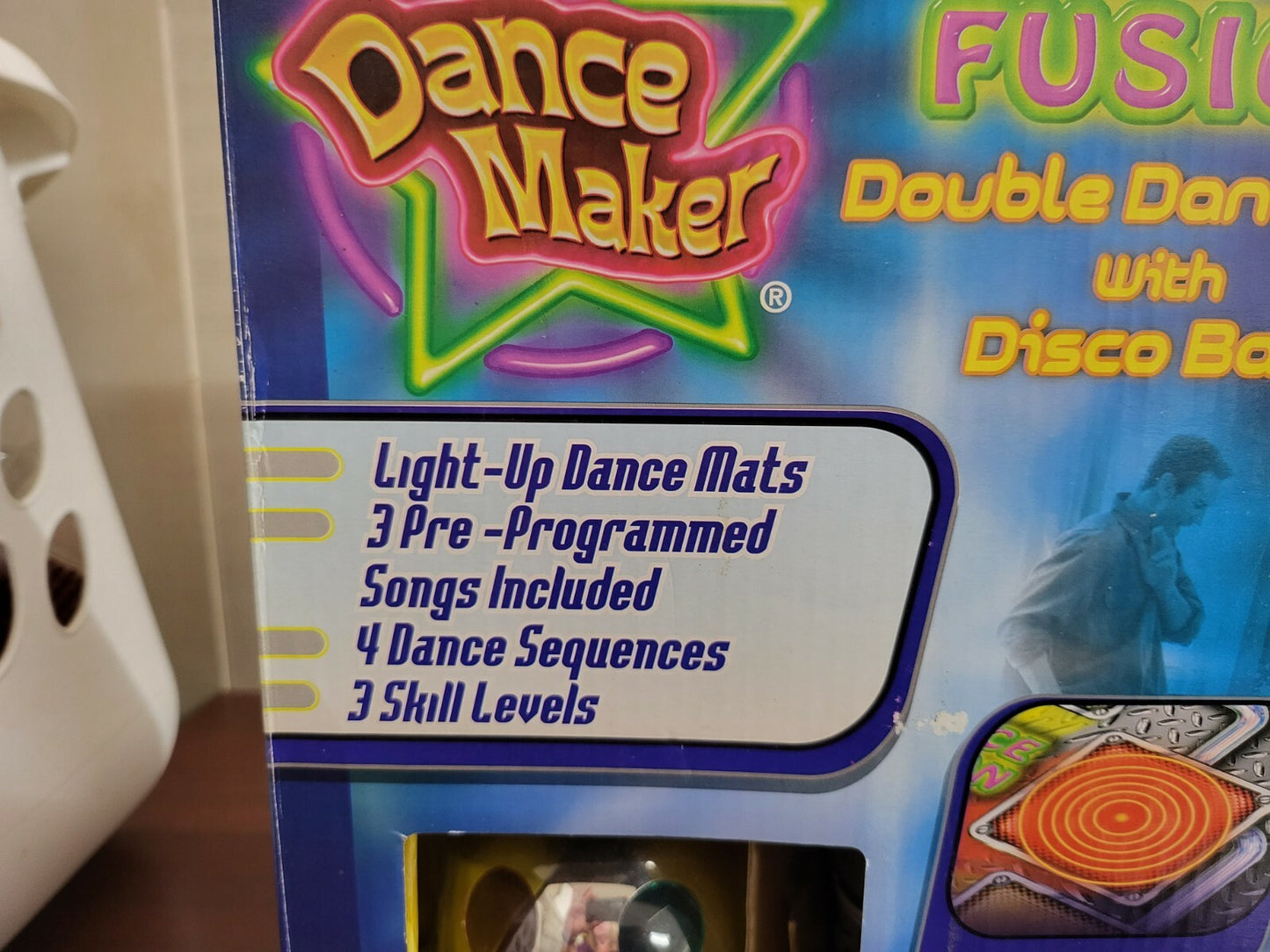Dance Fusion Electronic Double Dance Mat Game 62x31" Lights / Disco Ball BNI