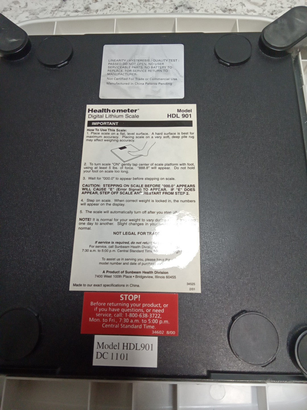 health o meter Digital scale Model HDL901
