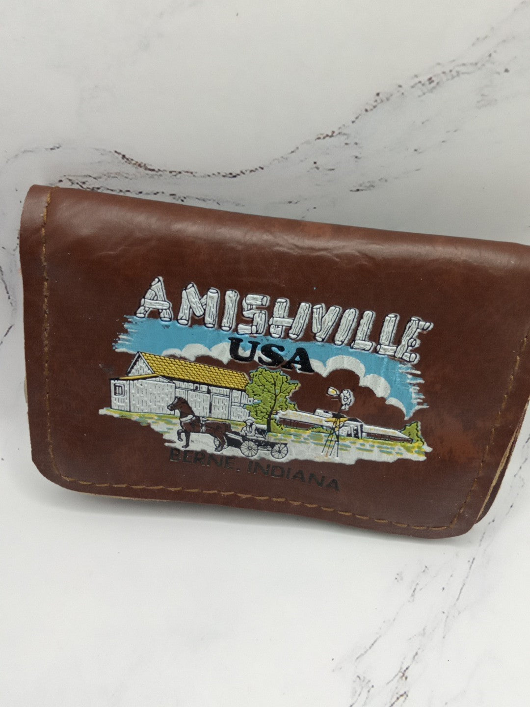 Amishville USA Berne Indian Change Keychain Wallet