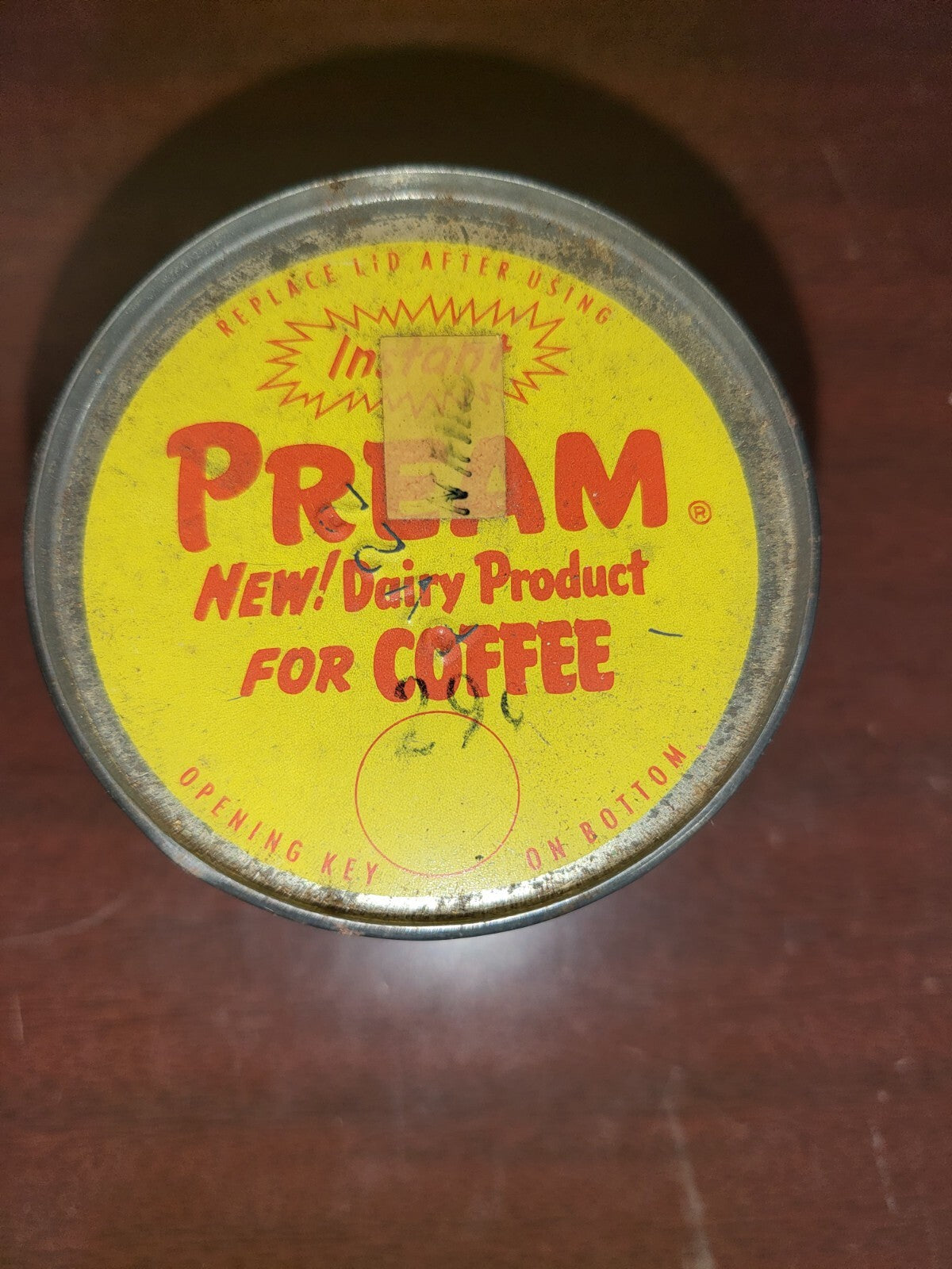 Vintage Can Pream Dairy Product for Coffee 4oz empty ~ 2.75 x 2.75"
