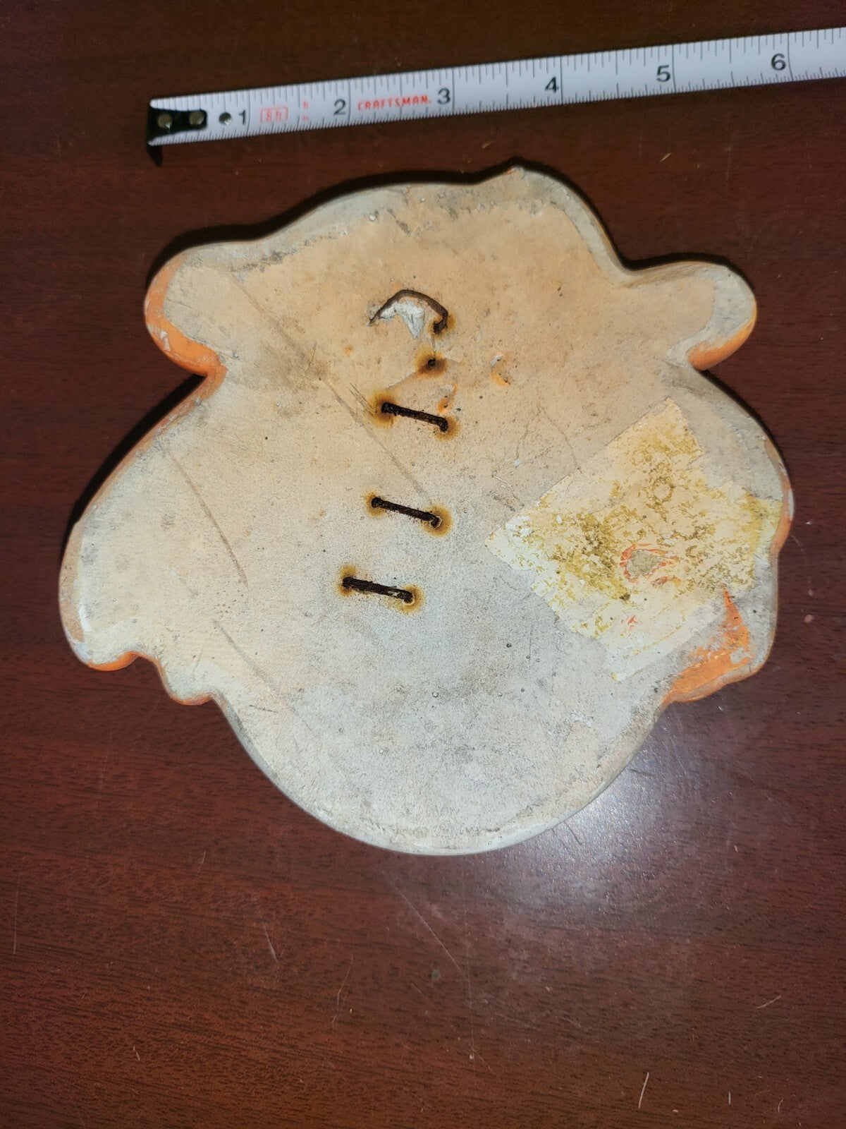 Vintage Raggedy Ann Chalkware Face ~5"