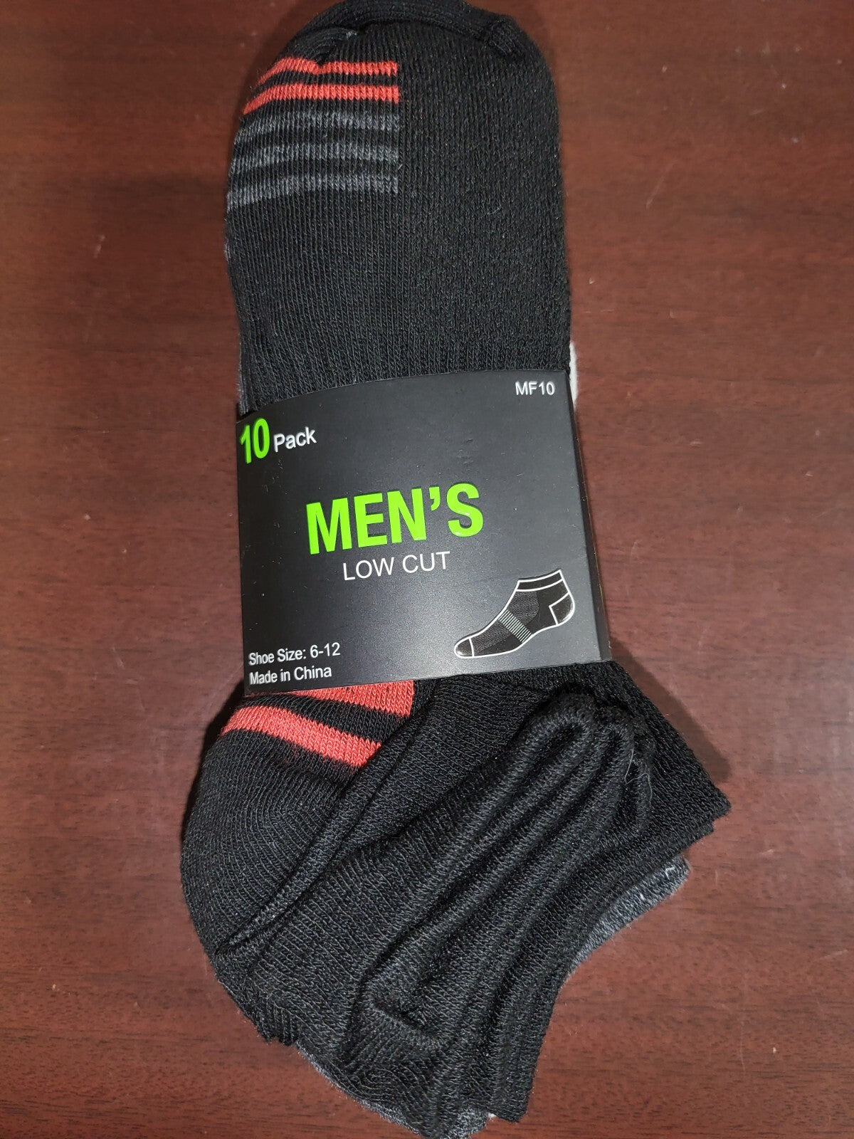 Mens Socks 10 pr Low Cut Black Gray White size 6-10 Collective Soles