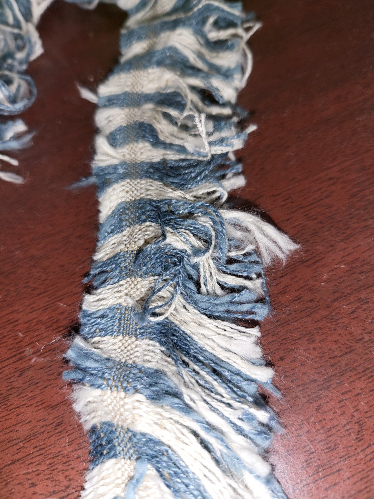 5 lb Tassle Fringe Material Ribbon 1.5" Trim Sewing Fabric Blue & White Stripe
