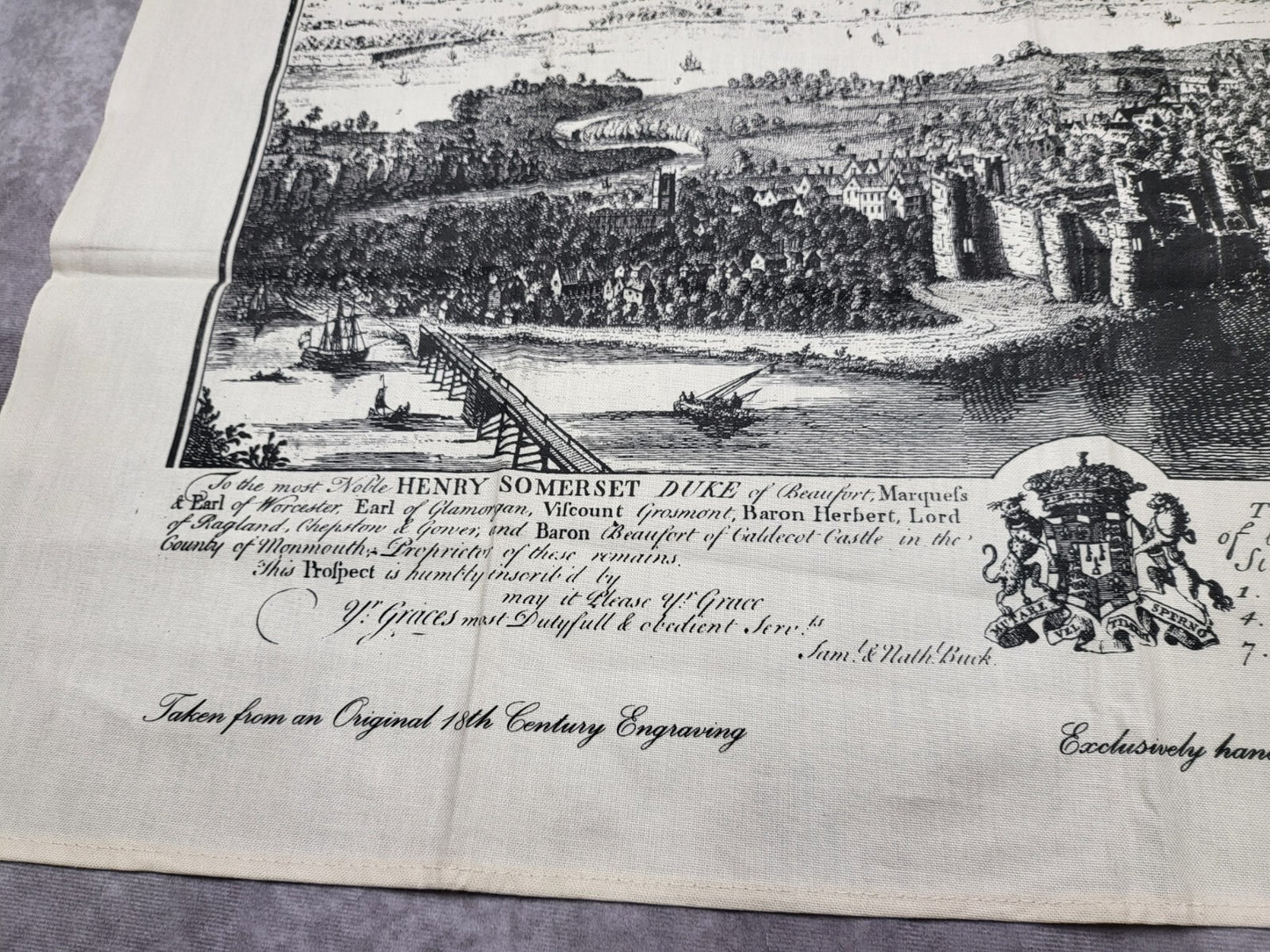 Tea Towel - Chepstow Castle Monmouth Wales ~ 30.5W x 18"L